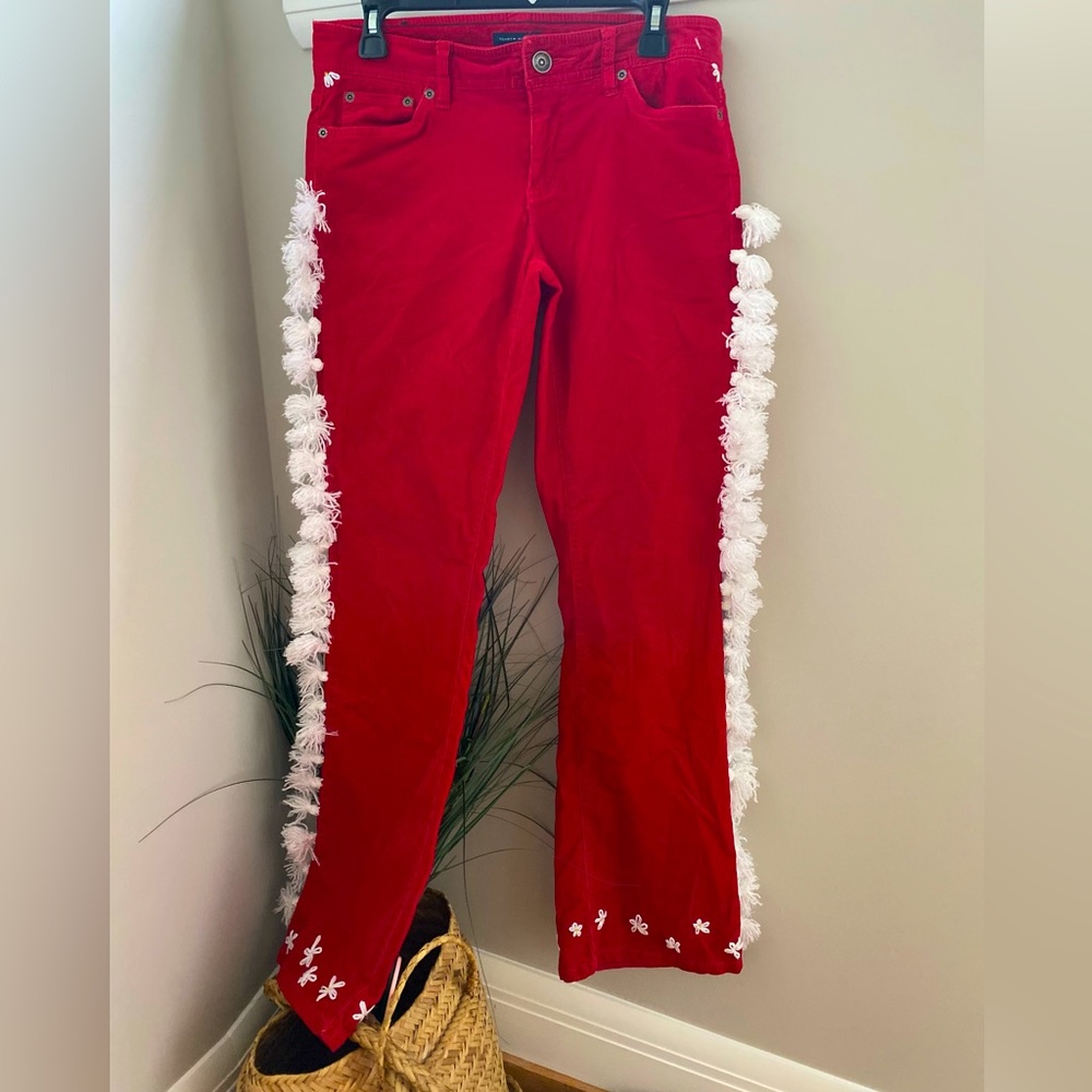 Tommy Hilfiger Corduroy flared pants with Pom Poms size 6